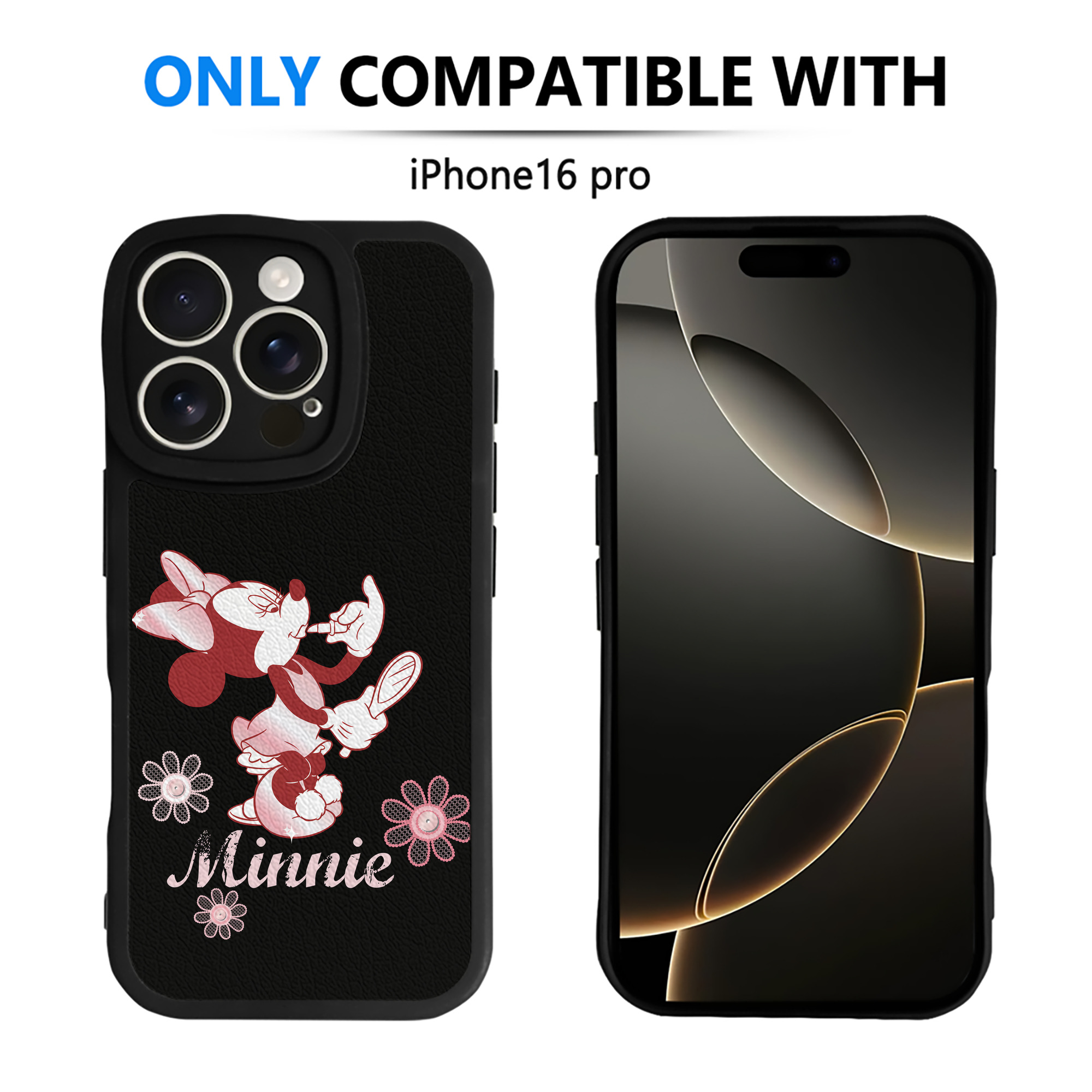 （画像用） ミッキーマウス Mickey Mouse 【iPhone 16シリーズ対応】シリコンスマホケース（レザー調） 材質：シリコン